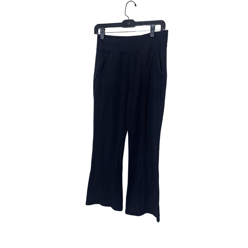 Athleta Girl Sweatpants Girls 16 Black Knit Wide Leg Elastic Waist Pockets